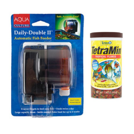 Aqua Culture Daily Double II Automatic Fish Feeder & Food