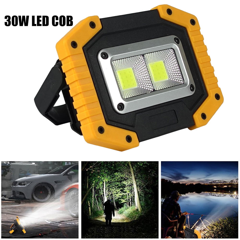 2X USB Rechargeable LED COB Work Light Outdoor Camping Floodlight Emergency Lamp 