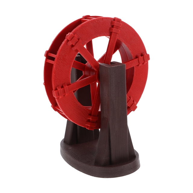 MOVTOTOP Roue d'Eau Miniature Moulin à Eau Roue Simulation Modèle Moulin à Eau pour Étang Aquarium Roue à Eau