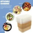thumbnail image 2 of REACHISE 10 Sets of Kraft Paper Food Boxes Fried Snacks Containers Practical Food Packaging Boxes, 2 of 8