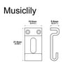 thumbnail image 2 of Musiclily Pro 10.5mm Steel Vintage Style Guitar Tremolo Bridge Saddles for Strat Style Electric Guitar, Chrome (Set of 6), 2 of 5