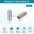 thumbnail image 2 of 8 Pcs M8x20mm Nylon Tip Grub Screw, 304 Stainless Steel Metric Hex Socket Set Screws, 2 of 6