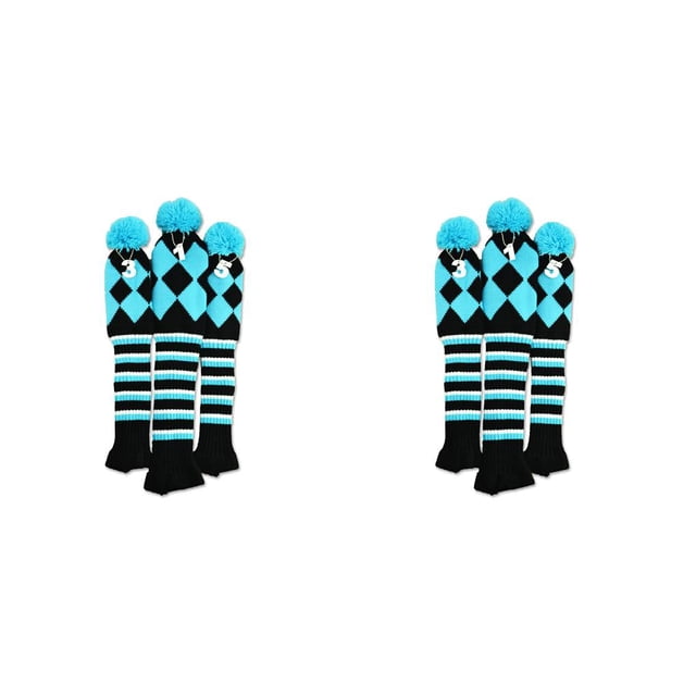Funda de cabeza de manga de punto Soidarity paquete de 3 para palos de Golf Amarillo rosa negro Azul negro