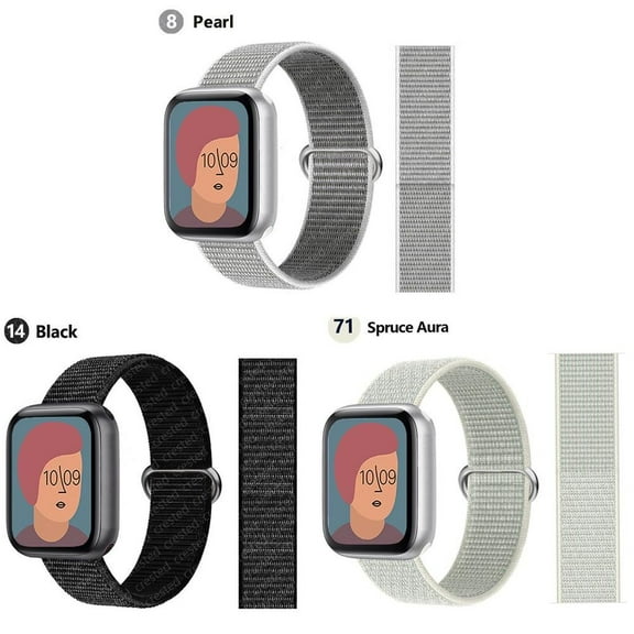 LEIXIUER 1/2/3Pack Nylon Sport Loop Band for Apple Watch Bands 44mm 45mm 38mm 40mm 41mm 42mm 49mm Women Men, Adjustable Braided Velcro Wristbands Replacement for iWatch Series Ultra 8 7 6 SE 5 4 3 2 1