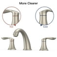 thumbnail image 2 of HOSSLLY Bathroom Faucets for Sink 3 Hole, Faucet for Bathroom Sink, Bathroom Faucet with Pop up Drain and Cold Hot Water Lines (Brushed Nickel, 2 Packs), 2 of 7