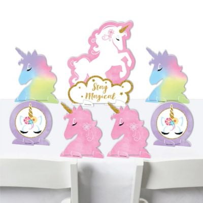 unicorn baby shower table ideas