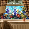 thumbnail image 5 of Stained Glass Window Film, Flower Static Cling Privacy Film Decorative UV Sun Blocking Non-Adhesive Glass Covering, Removable Reusable Colorful Stickers for Home Bathroom Door Living Room Kitchen, 5 of 7