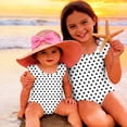 thumbnail image 4 of Abcomgle Girls Swimsuits Size 7-8 Polka Dot One Piece Swimsuits for Little Girls Ruffled Stretchy Bathing Suits for Girls, 4 of 7