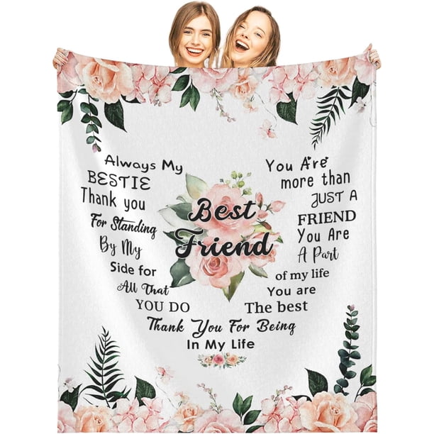 LHSHID Best Friend Blanket Best Friend Birthday Gifts for Women Friendship Gifts for Women Friends Blankets for Bed Sofa Couch Travel 30x40in