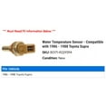 thumbnail image 2 of Water Temperature Sensor - Compatible with 1986 - 1988 Toyota Supra 1987, 2 of 2