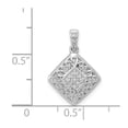 thumbnail image 4 of Real 14kt White Gold 1/15ct. Diamond Fancy Pendant; for Adults and Teens; for Women and Men, 4 of 4