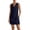 Navy, variant on Women's Sleeveless Cowl Neck Shift Dress, Casual Loose Fit Mini Dress with Pockets, Summer Tunic Dress for Women(Red/XXL)