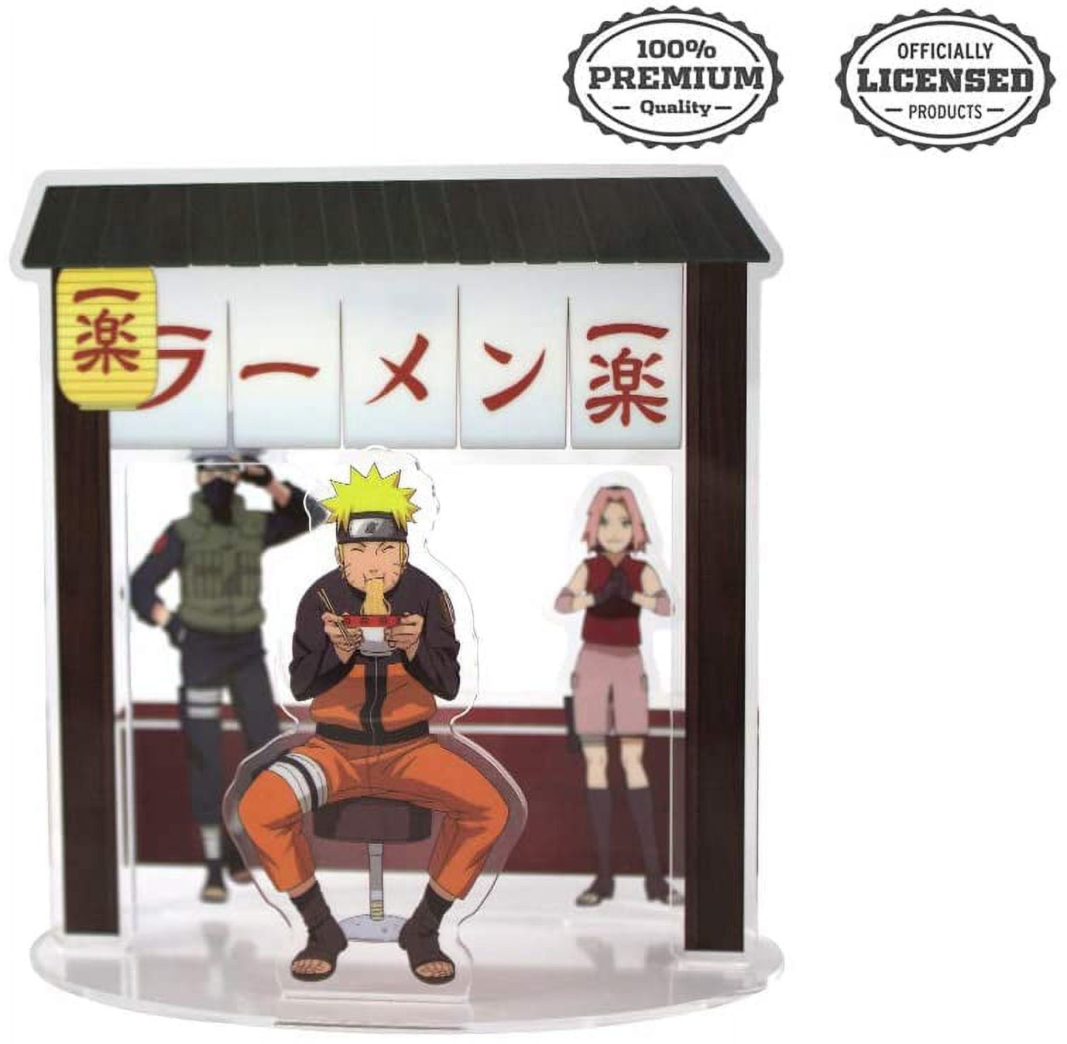 Official Licensed 3 layer Naruto Acrylic Stand, featuring Sakura and  Kakashi at Ichiraku Stand, 6” x 4.72”,by Just Funky 