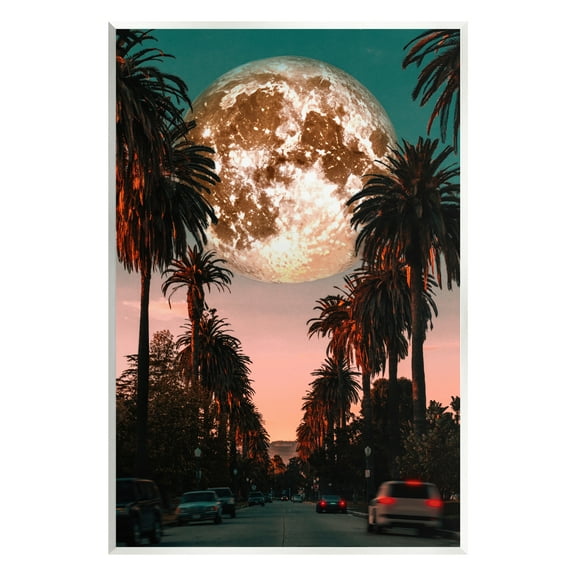 Stupell Industries Tropical Moon Sunset Botanical & Floral Painting Unframed Art Print Wall Art, 10 x 15