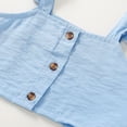 thumbnail image 4 of Kiapeise Toddler Girls Sleeveless Button T-shirt + Long Pants Outfits, 4 of 8