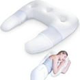 thumbnail image 2 of Side Sleeper Pillows for Adults, U Shaped Body Pillow for Pain Relief, Orthopedic Memory Foam Shoulder Pillow for Side,Stomach, Back, Arm with Removable Washable Cover (Upgraded Version),White, 2 of 5