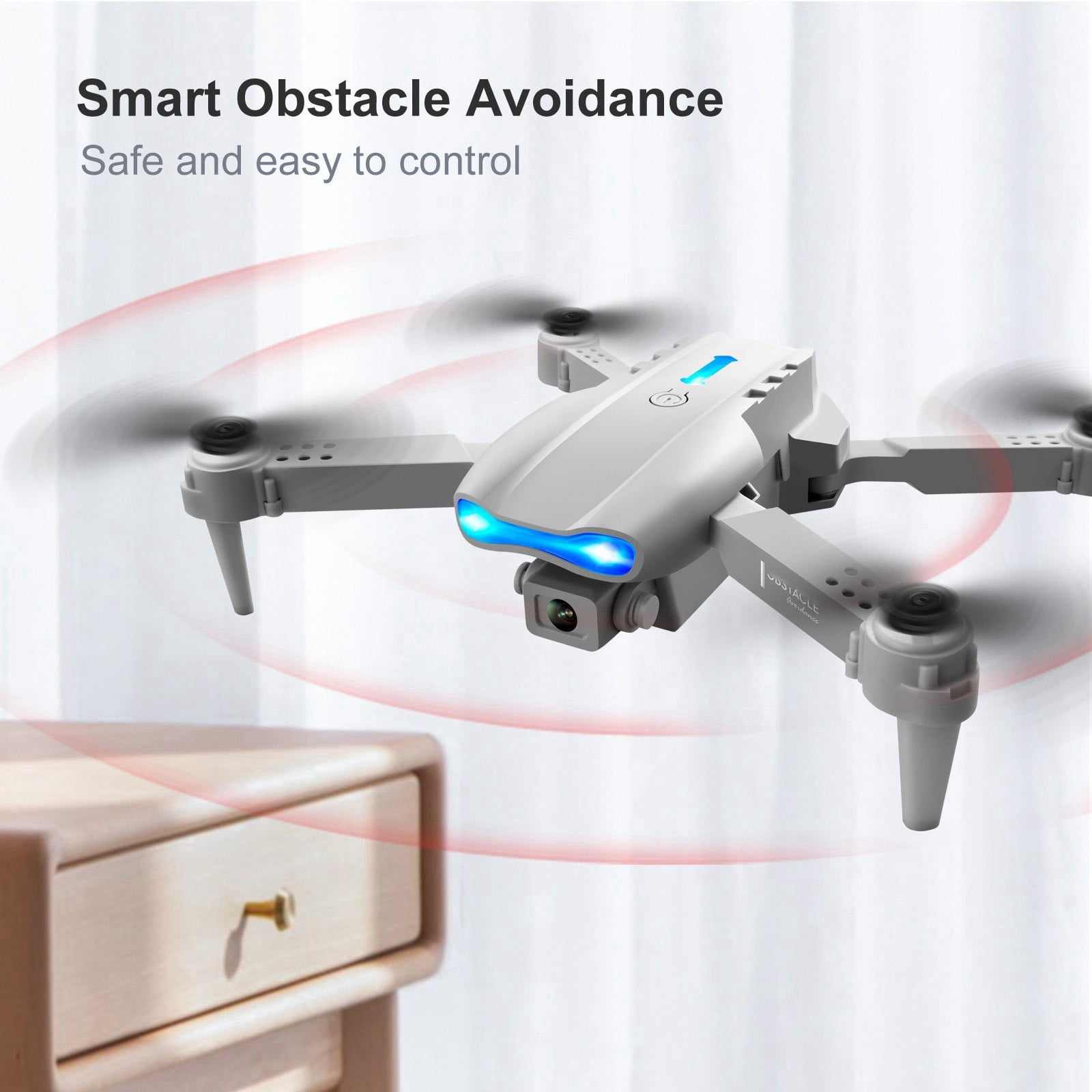 Drone with 4k Pixel High-Definition Dual Camera, Three-Sided Obstacle Avoidance, 120掳Ultra Wide Angle Lens, Control Toys Gifts for Boys And Girls