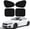 4pc, variant on Car Side Window Sunshade, Static Cling UV Protection Sun Shade, Universal Fit for Most Vehicles (2pc Rear)