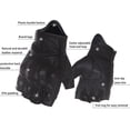 thumbnail image 2 of Guantes de moto Harssidanzar Fingerless Leather GM037 negros, 2 of 8