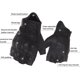 thumbnail image 2 of Guantes de moto Harssidanzar de piel de medio dedo para hombre, 2 of 8