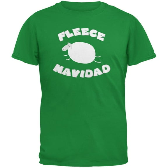 Christmas Fleece Navidad Irish Green Adult T-Shirt