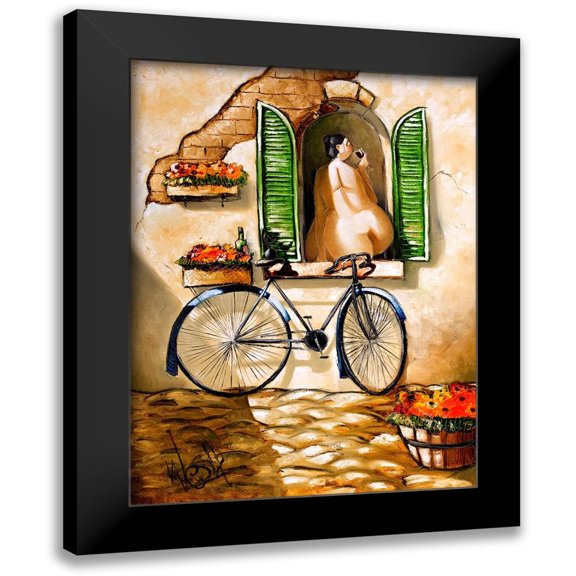 West, Ronald 12x14 Black Modern Framed Museum Art Print Titled - Mellow Days