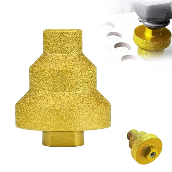 Effective Diamond Core Drill Bit, Diamond Hole Saw Kit, Concrete Brocas para Ceramica, 20-35-50mm Chamfer Multi-Layer Conical Hole Opener, Cone Reamer Diamond Stepped Pagoda Drill Bits