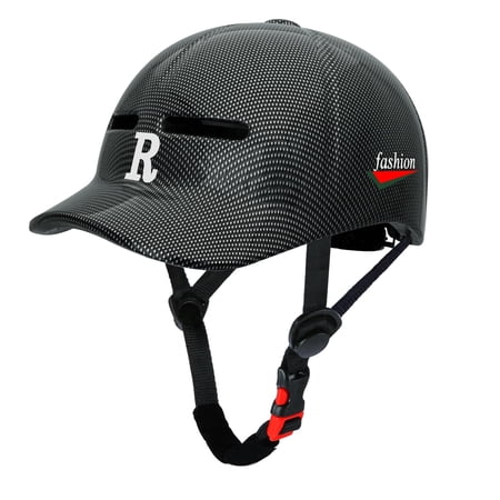 Adult bicycle helmet, unisex - comfortable, lightweight, adjustable baseball cap style cycling helmet, suitable for urban commuting, road cycling, rollerblading, and scooter riding.