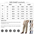thumbnail image 3 of Zimjoy Men's Cotton Linen Pants Loose Comfortable Sports Pants 4-Button Bottom Straight Leg Casual Trousers,Khaki L, 3 of 5