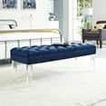 thumbnail image 5 of Modway Valet Modern Style Performance Velvet and Acrylic Bench in Navy, 5 of 5