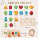 thumbnail image 2 of Juguete clasificador de formas Jessruly Montessori de madera con 17 bloques, 2 of 6