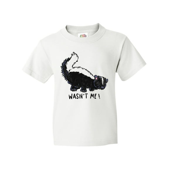 Inktastic Animals Cute Skunk Wasn't Me Youth T-Shirt