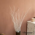 thumbnail image 2 of Uniquewise 12pc 59" Natural Dried Mulberry Twigs Ideal Sticks for DIY Crafts Decorative Stems Floral Arrangements Floor Vase Fillers Wedding Centerpiece Event Decorations and Home Décor Accent, White, 2 of 5