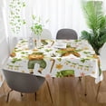 thumbnail image 5 of 54"x72" Cute Gnome and Clover Rectangle Tablecloth, St. Patrick's Day Kitchen Decoration, Rectangular Table Cover for Party Holiday Hotel BBQ-Machine Washable, 5 of 7