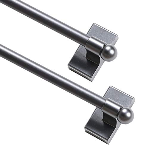Magnetic Cafe Curtain Rod Pewter, What Is The Smallest Diameter Curtain Rod