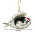 thumbnail image 3 of YOHAVEN Christmas Dog Ornament Pendant, Acrylic Holiday Tree Decorations for Indoor Outdoor Home Wall Car Ceiling Door Xmas Party Holiday Decor, 3 of 5