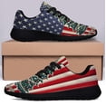 thumbnail image 3 of Merry ChriStas Tree American flag Shoes Sneakers Black Size 7, 3 of 7