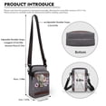 thumbnail image 6 of HELLHERO Butterfly Sunflower Crossbody Sling Bag with Adjustable Strap Polyester Women 4.33"x1.97"x7.09" for Travel, 6 of 7