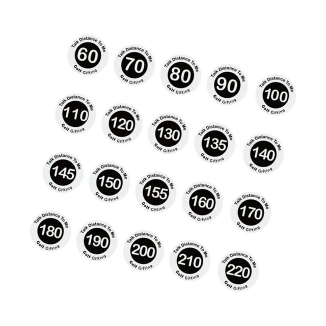 Almencla 20Pcs Golf Marker Tool Adult Lightweight Wear Resistant Golf Distance Marker white