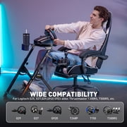 Gtplayer Sim Racing Wheel Stand Simulator Cockpit for Logitech and Thrustmaster with Shifter Mount, BlackOrange