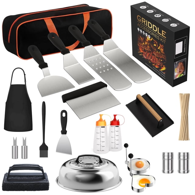 Kit de accesorios para plancha Furnhome de 120 piezas de acero inoxidable