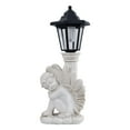 thumbnail image 3 of Estatua de querubín de resina con luz solar, 13,5 x 13 x 36 cm, figura de jardín versátil Izquierda, 3 of 9