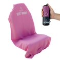 thumbnail image 1 of Funda de asiento de coche, sudadera con capucha, portátil, de microfibra rosa, 1 of 7