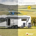 Awnlux Black Motorized Modular Retractable RV Awning Full Set