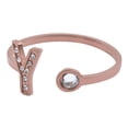 thumbnail image 2 of Anillo de Mujer Inicial Letra LuckyLy, Oro Rosa 18k y Zirconia Cúbica, Modelo Layla rosa UNITALLA, 2 of 6