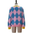 thumbnail image 4 of Anime Pink Cardigan Coat Unisex Sweater Jacket Knit Coat, 4 of 7