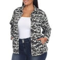 thumbnail image 2 of White Mark Women's Plus Size Camo Denim Jacket, 2 of 5