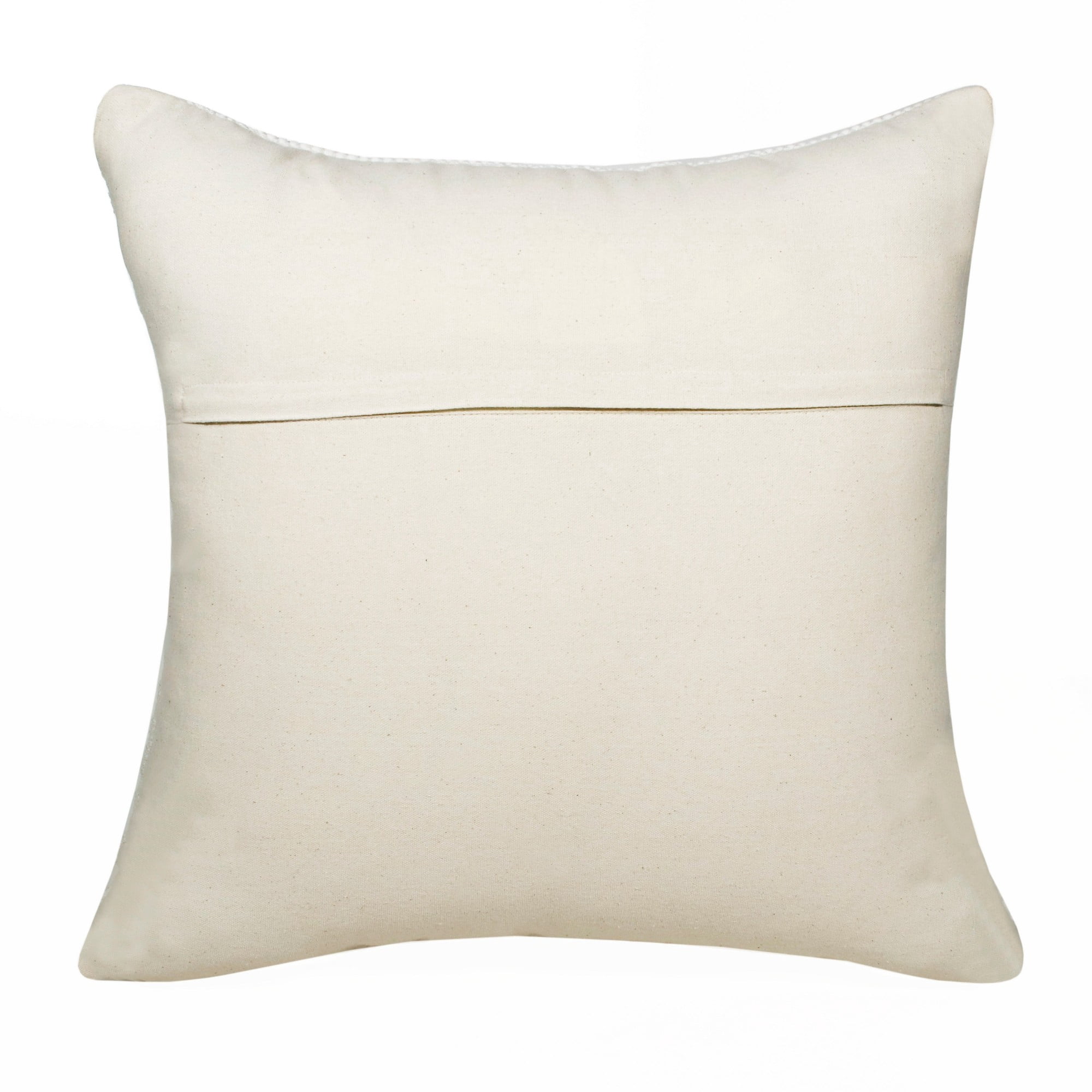 Laddha Home Designs Handwoven Bold Diamond Cotton Throw Pillow Cover - 20" - Black and White