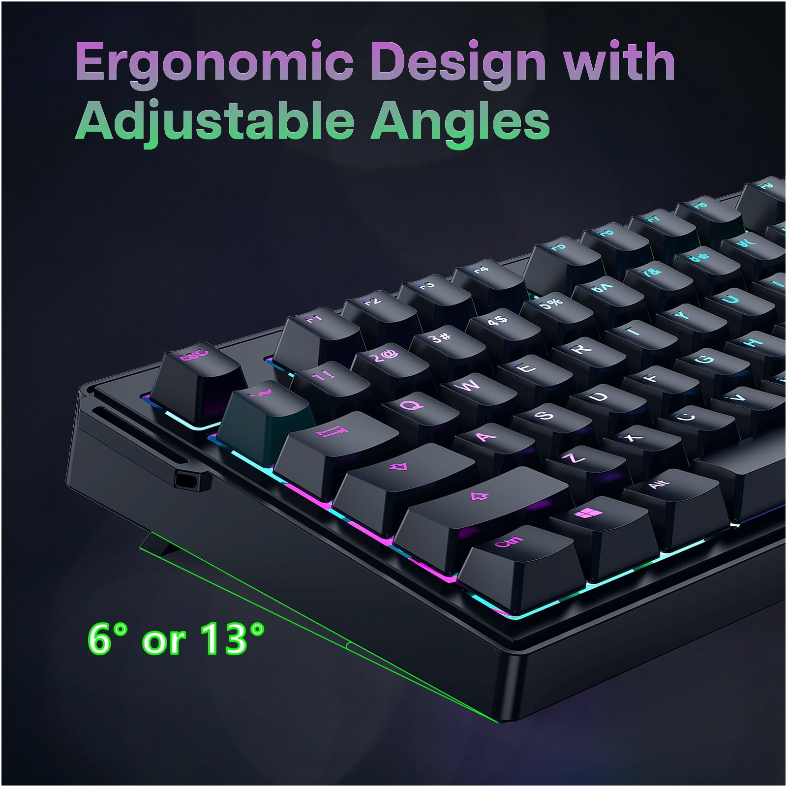 MMOBIEL Stream Deck Keyboard with 6 LCD Keys RGB Wired Mechanical Swappable Gaming & Streaming Keyboard