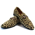 thumbnail image 2 of Men's Dress Shoes Loafer with Gold Buckle Slip On Formal Modern Classic Tan Leopard 7, 2 of 6